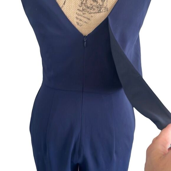 EUC Club Monaco Navy Wrap Tank Jumpsuit - Size 0 (ankle or petite) - Picture 9 of 13